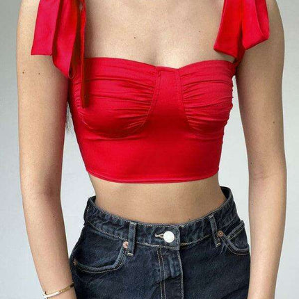 Elegant Silk Pleated V-Neck Camisole - A Wardrobe Essential for Any Event - Très Elite