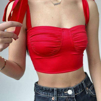 Elegant Silk Pleated V-Neck Camisole - A Wardrobe Essential for Any Event - Très Elite