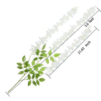 Elegant Silk Wisteria Vine Set - 12 Artificial Floral Garlands for Weddings and Home Decor..