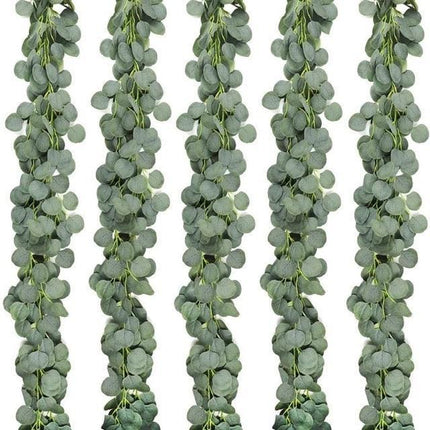Elegant Silver Dollar Eucalyptus Green Swag - Chic Home Decor Accent - Très Elite