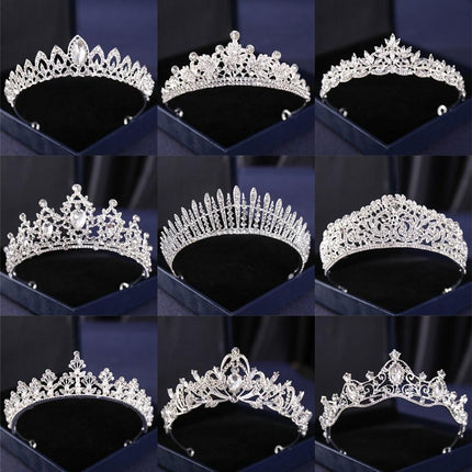Elegant Silver Rhinestone Tiara - Glamorous Hair Accessory for Special Occasions - Très Elite