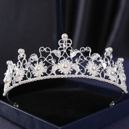 Elegant Silver Rhinestone Tiara - Glamorous Hair Accessory for Special Occasions - Très Elite