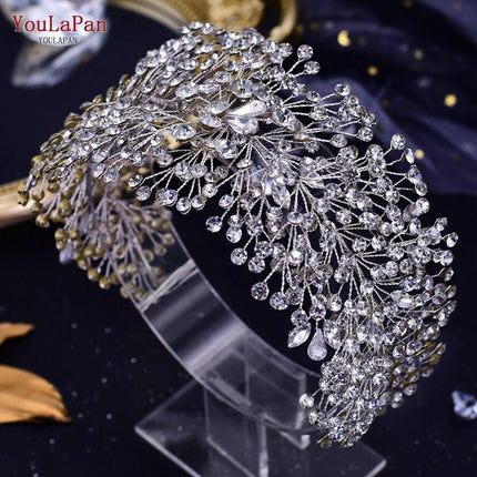 Elegant Silver Water Drop Rhinestone Bridal Headpiece - Très Elite