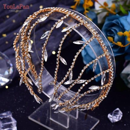 Elegant Silver Water Drop Rhinestone Bridal Headpiece - Très Elite