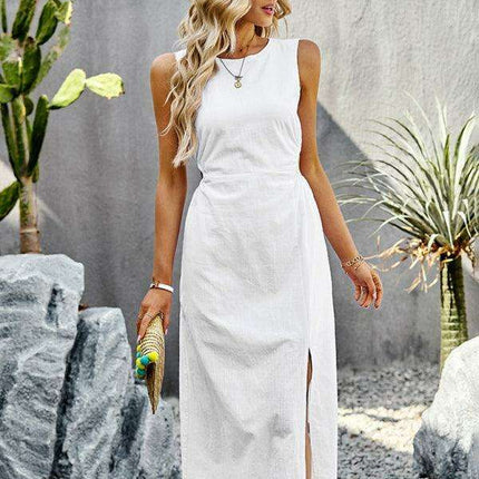 Elegant Sleeveless Midi Dress: Effortless Summer Style for Every Occasion - Très Elite