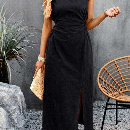 Elegant Sleeveless Midi Dress: Effortless Summer Style for Every Occasion - Très Elite