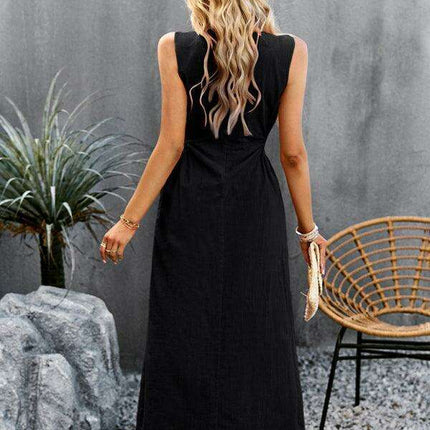 Elegant Sleeveless Midi Dress: Effortless Summer Style for Every Occasion - Très Elite