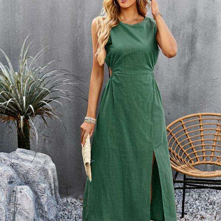 Elegant Sleeveless Midi Dress: Effortless Summer Style for Every Occasion - Très Elite