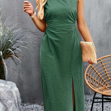 Elegant Sleeveless Midi Dress: Effortless Summer Style for Every Occasion - Très Elite