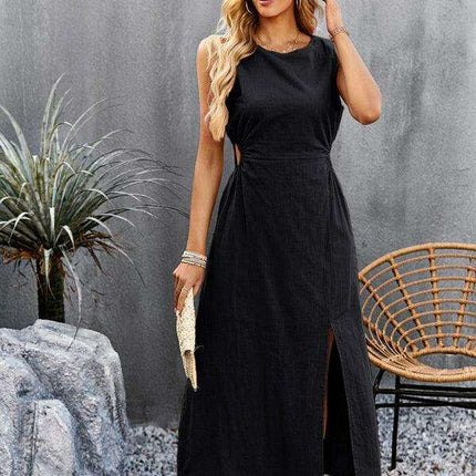 Elegant Sleeveless Midi Dress: Effortless Summer Style for Every Occasion - Très Elite