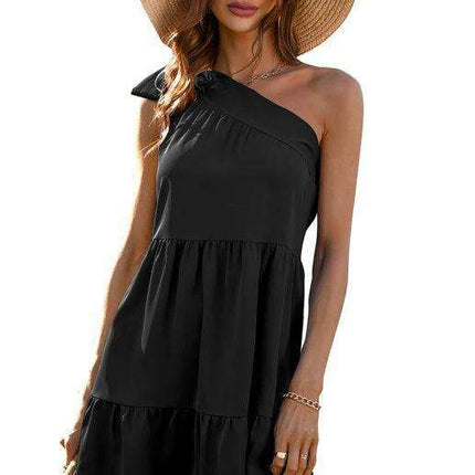 Elegant Sleeveless Summer Dress with Flared Hem for Women - Versatile and Fashionable - Très Elite