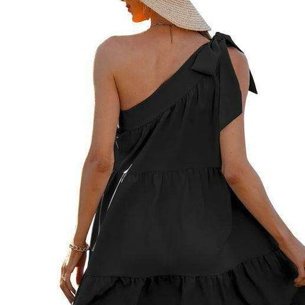 Elegant Sleeveless Summer Dress with Flared Hem for Women - Versatile and Fashionable - Très Elite