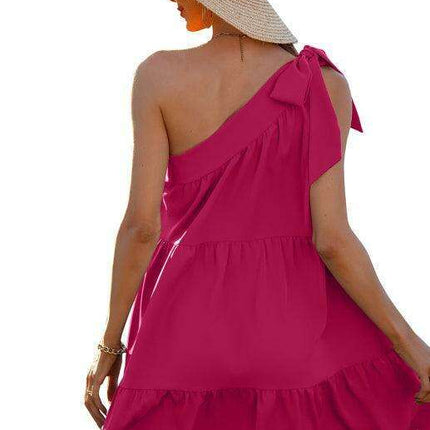 Elegant Sleeveless Summer Dress with Flared Hem for Women - Versatile and Fashionable - Très Elite