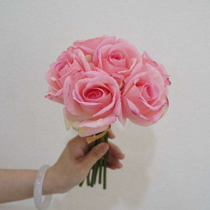 Elegant Snowy Mountain Silk Rose Arrangement - Très Elite