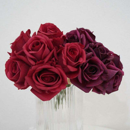 Elegant Snowy Mountain Silk Rose Arrangement - Très Elite