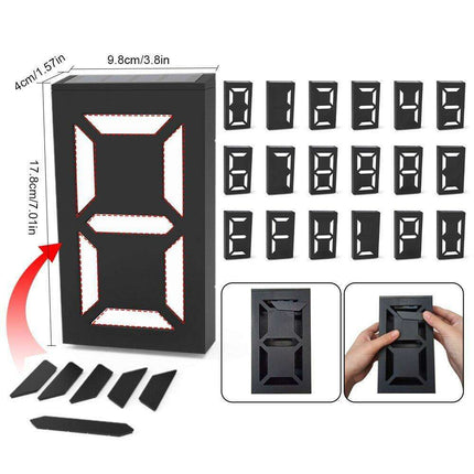Elegant Solar-Powered LED House Number Sign: Contemporary Outdoor Address Illuminator - Très Elite