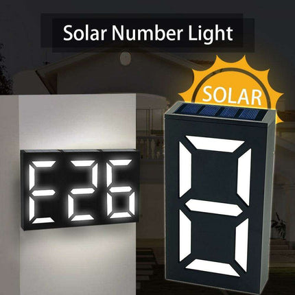 Elegant Solar-Powered LED House Number Sign: Contemporary Outdoor Address Illuminator - Très Elite