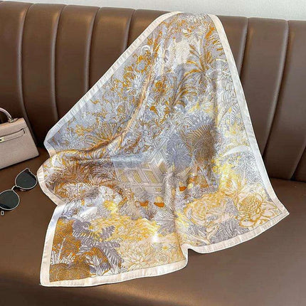 Elegant Sophistication: The Luxe Silk Feel Square Scarf for Effortless Style - Très Elite