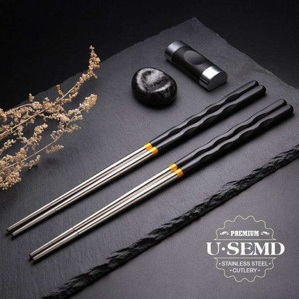 Elegant Stainless Steel Chopsticks - Enhance Your Dining Experience - Très Elite
