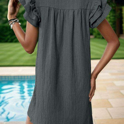 Elegant Stand-Up Collar Dress for Stylish Women - Très Elite