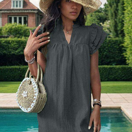 Elegant Stand-Up Collar Dress for Stylish Women - Très Elite