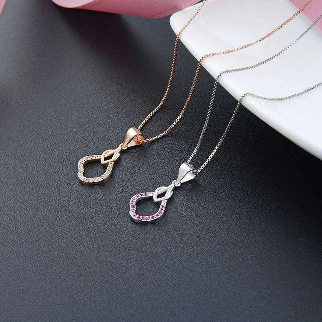 Elegant Sterling Silver and Diamond Necklace - A Must-Have for Women