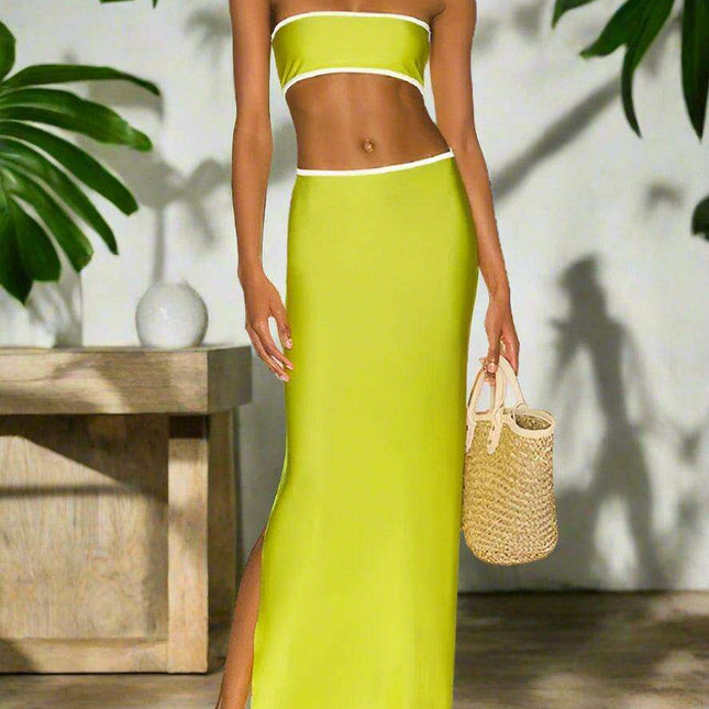 Elegant Strapless Evening Gown with Contemporary Hip Accents