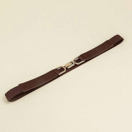 Elegant Stretch Belt with Distinctive Metal Buckle - High-Quality PU Leather - Très Elite