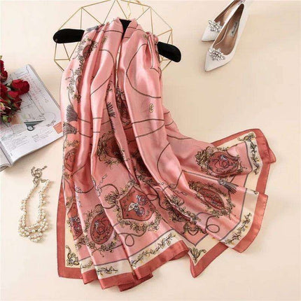 Elegant Summer Botanica Silk Scarf: Effortless Chic for Your Wardrobe- Très Elite- Très Elite