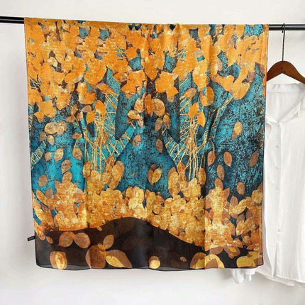 Elegant Summer Botanica Silk Scarf: Effortless Chic for Your Wardrobe- Très Elite- Très Elite