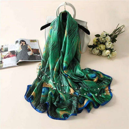 Elegant Summer Botanica Silk Scarf: Effortless Chic for Your Wardrobe- Très Elite- Très Elite