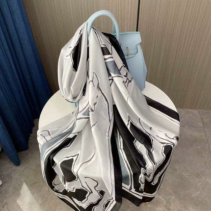 Elegant Summer Botanica Silk Scarf: Effortless Chic for Your Wardrobe- Très Elite- Très Elite