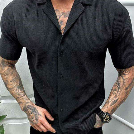 Elegant Summer Ensemble for Men: Shirt and Cardigan Set