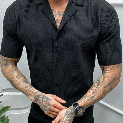 Elegant Summer Ensemble for Men: Shirt and Cardigan Set