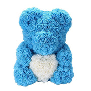 Elegant Teddy Rose Bear with Artificial Blooms - Perfect Gift for Cherished Moments- Très Elite