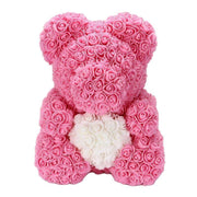 Elegant Teddy Rose Bear with Artificial Blooms - Perfect Gift for Cherished Moments- Très Elite