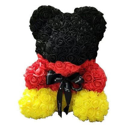 Elegant Teddy Rose Bear with Artificial Blooms - Perfect Gift for Cherished Moments - Très Elite