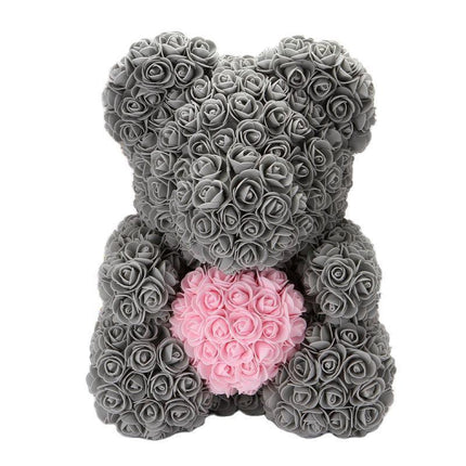 Elegant Teddy Rose Bear with Artificial Blooms - Perfect Gift for Cherished Moments - Très Elite