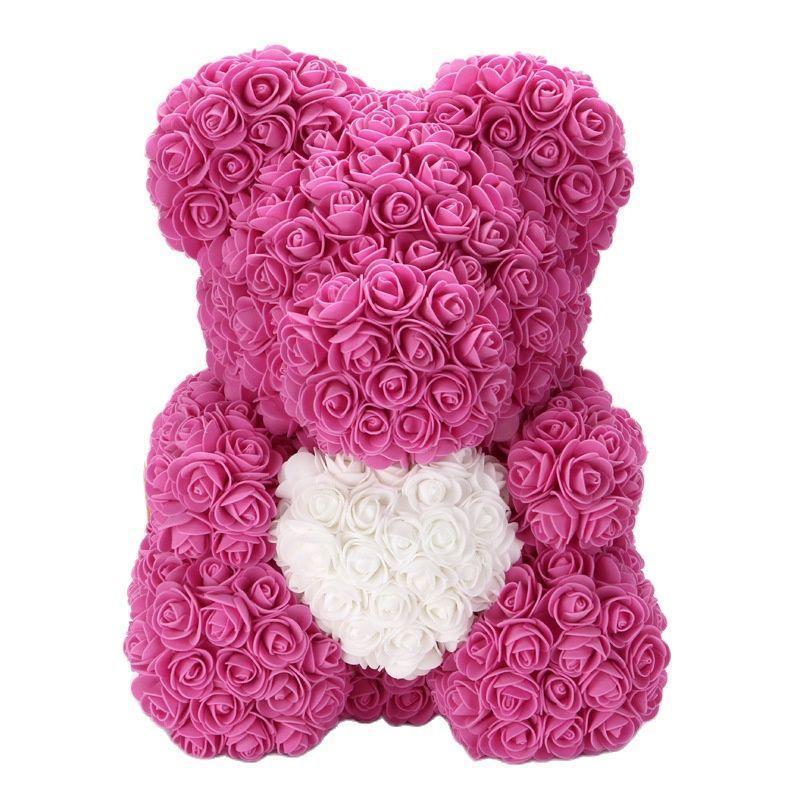 Elegant Teddy Rose Bear with Artificial Blooms - Perfect Gift for Cherished Moments- Très Elite
