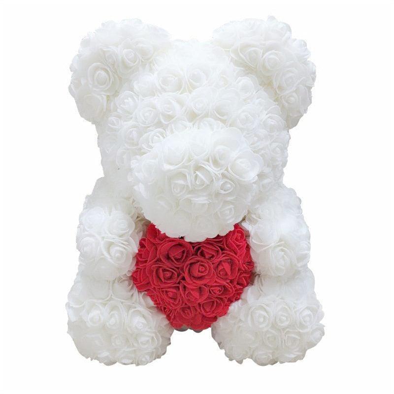 Elegant Teddy Rose Bear with Artificial Blooms - Perfect Gift for Cherished Moments- Très Elite