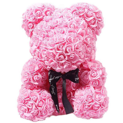 Elegant Teddy Rose Bear with Artificial Blooms - Perfect Gift for Cherished Moments - Très Elite