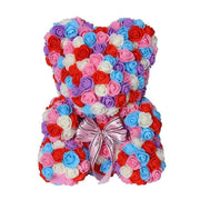 Elegant Teddy Rose Bear with Artificial Blooms - Perfect Gift for Cherished Moments- Très Elite