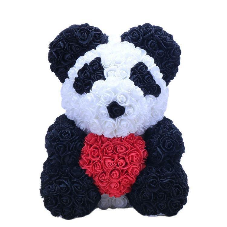 Elegant Teddy Rose Bear with Artificial Blooms - Perfect Gift for Cherished Moments- Très Elite