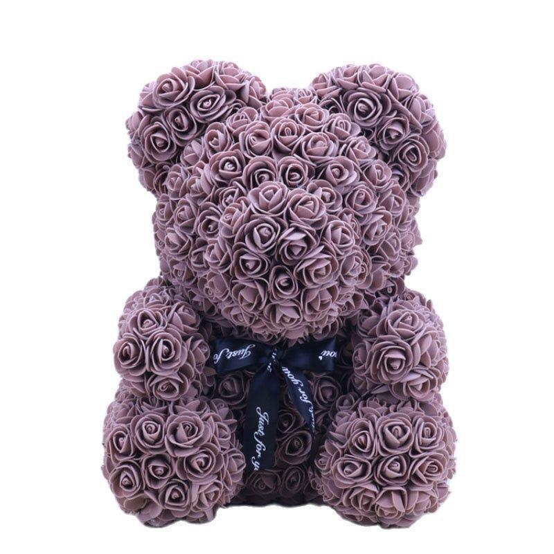Elegant Teddy Rose Bear with Artificial Blooms - Perfect Gift for Cherished Moments- Très Elite