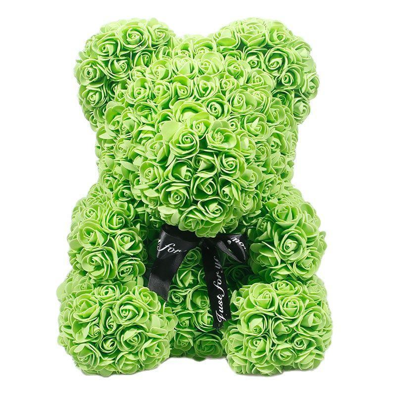 Elegant Teddy Rose Bear with Artificial Blooms - Perfect Gift for Cherished Moments- Très Elite