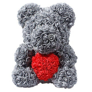 Elegant Teddy Rose Bear with Artificial Blooms - Perfect Gift for Cherished Moments- Très Elite