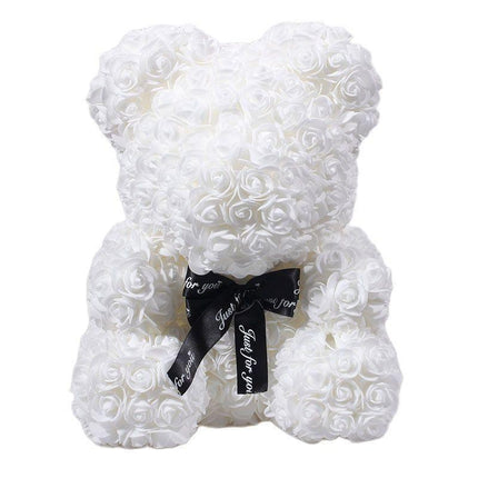 Elegant Teddy Rose Bear with Artificial Blooms - Perfect Gift for Cherished Moments - Très Elite
