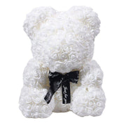 Elegant Teddy Rose Bear with Artificial Blooms - Perfect Gift for Cherished Moments- Très Elite