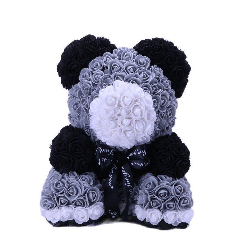 Elegant Teddy Rose Bear with Artificial Blooms - Perfect Gift for Cherished Moments- Très Elite