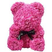 Elegant Teddy Rose Bear with Artificial Blooms - Perfect Gift for Cherished Moments- Très Elite
